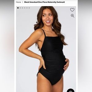 Pink blush maternity bathing suit